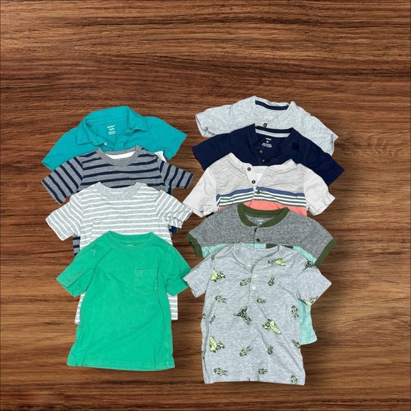 Carter's Other - Nine x Carter's 3T Tees - Teal, Gray, Navy, grn, striped, astronaut. Exclt Cdtn